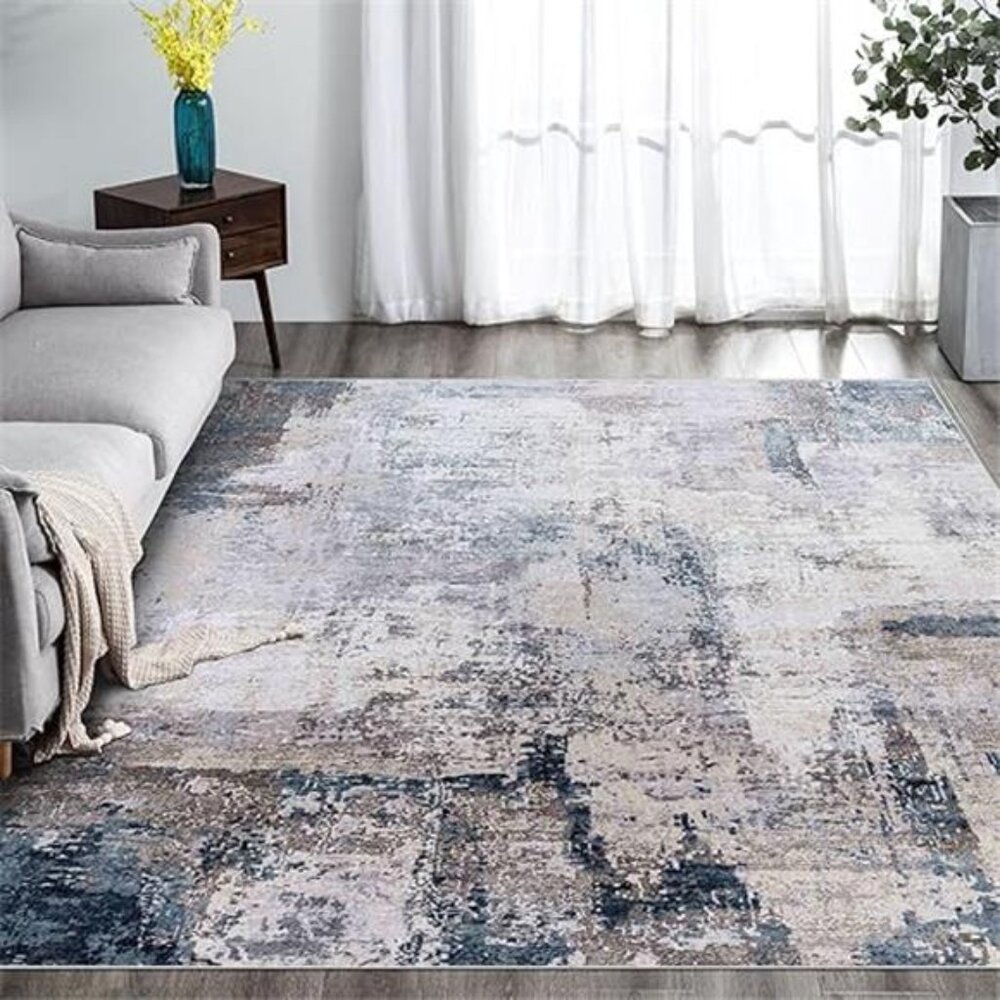 Washable Rug, Ultra Soft Area Rug 6x9, Non Slip Abstract Rug Carpet - Picture 7 of 7